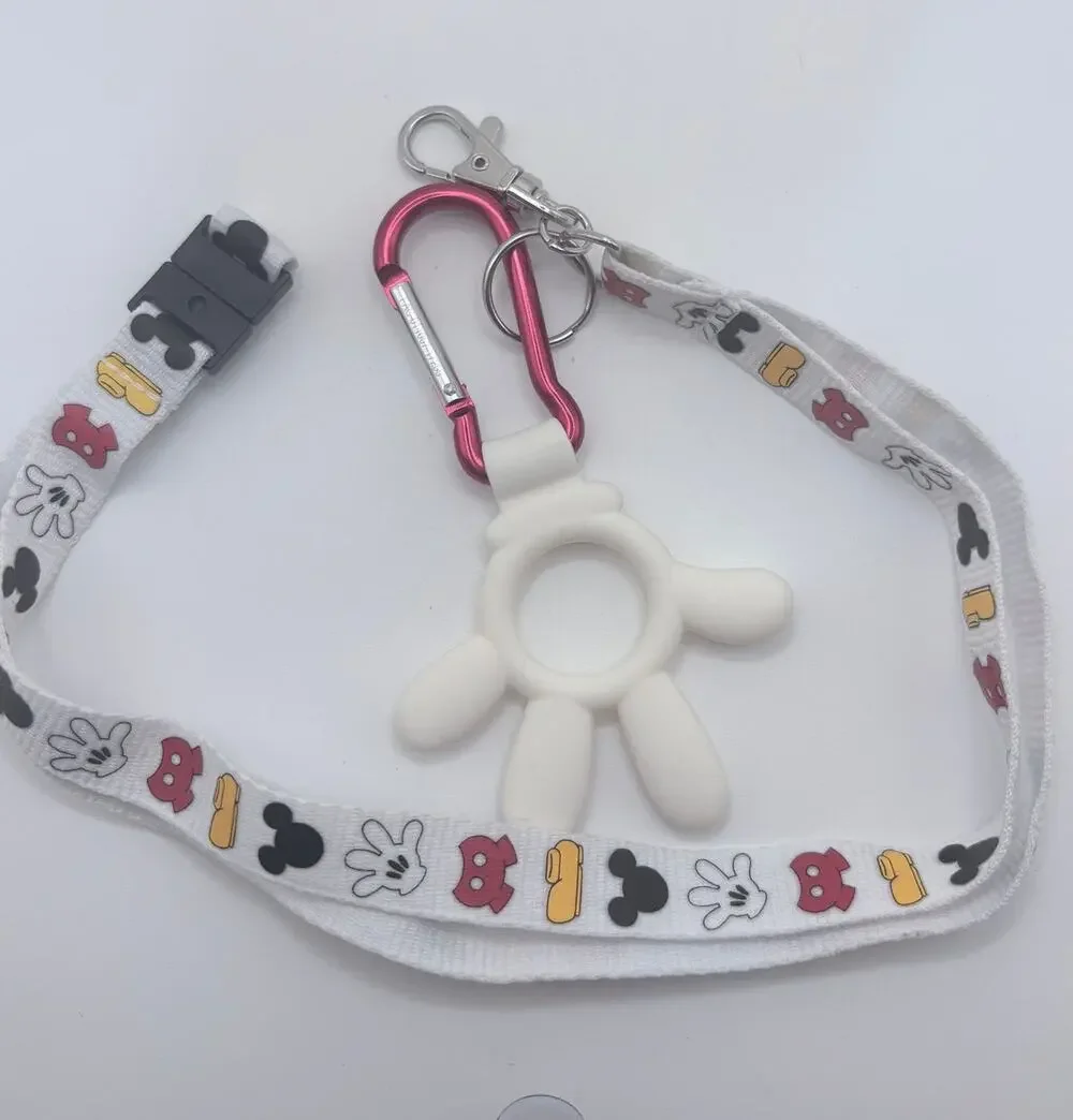 Disney Mickey Mouse Lanyard with White Glove Waterbottle Holder